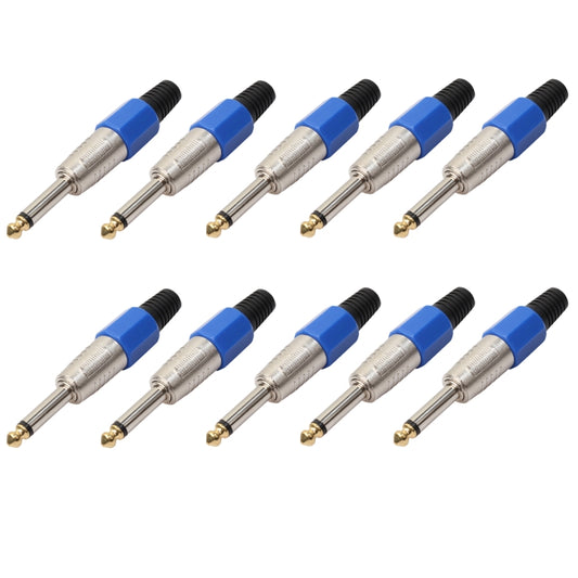10 PCS 6.35 Gold-plating Mono Microphone Audio Plug by buy2fix