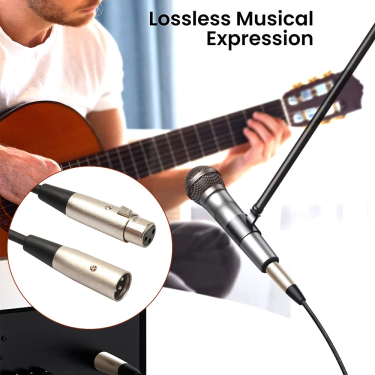 1.8m 3-Pin XLR Male to XLR Female MIC Shielded Cable Microphone Audio Cord by buy2fix