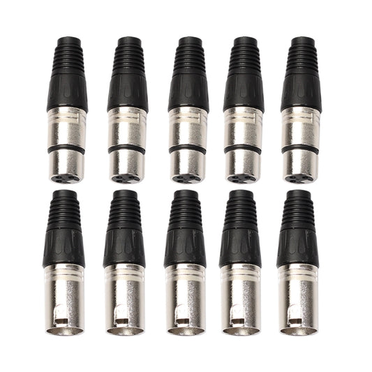 5 Pairs 3 Pin XLR Plug Male + Female Jack Mic Jack Plug Socket Connector by buy2fix