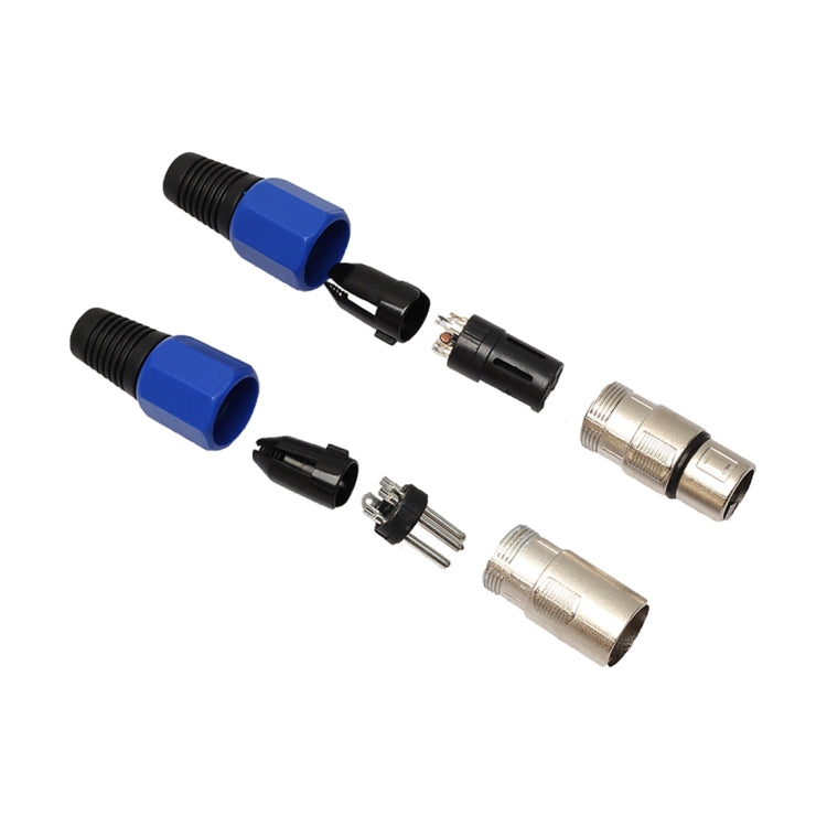 10 Pairs Metal Female Male XLR 3 Pin Jack Socket Plug Audio Connector by buy2fix