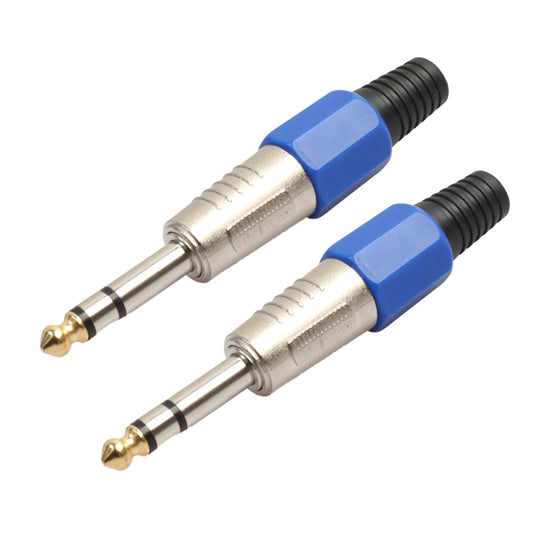 2 PCS 6.35mm Gold-plating Audio Plug Stereo Microphone Cord Plug by buy2fix