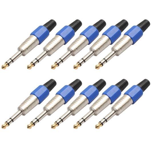 10 PCS 6.35mm Gold-plating Audio Plug Stereo Microphone Cord Plug by buy2fix