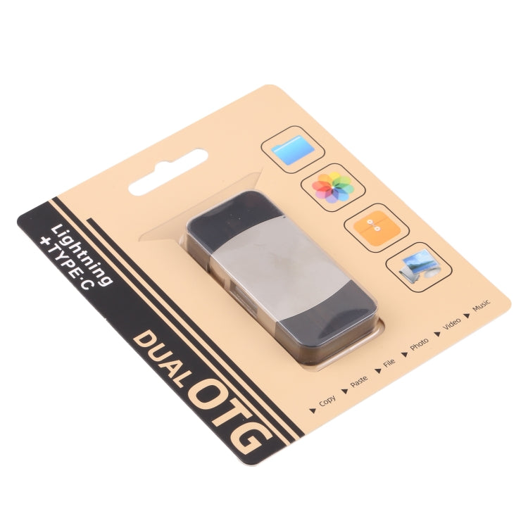 4 In 1 Type-C / USB-C + 8 Pin + Dual USB Multi-function Adapter with Dual OTG Function by buy2fix