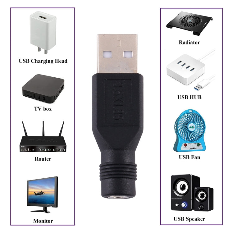 10 PCS 3.5 x 1.35mm to USB 2.0 DC Power Plug Connector by buy2fix