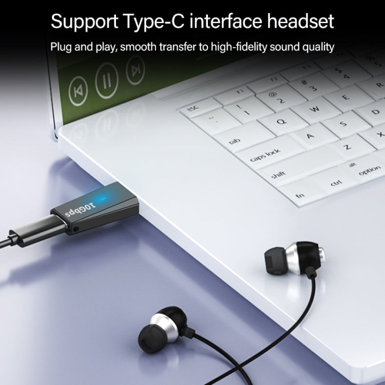 ADS-613 USB 3.1 Male to USB-C / Type-C Female Adapter (Dark Gray) by buy2fix