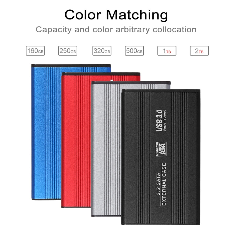 Richwell SATA R2-SATA-500GB 500GB 2.5 inch USB3.0 Super Speed Interface Mobile Hard Disk Drive(Grey) by Richwell