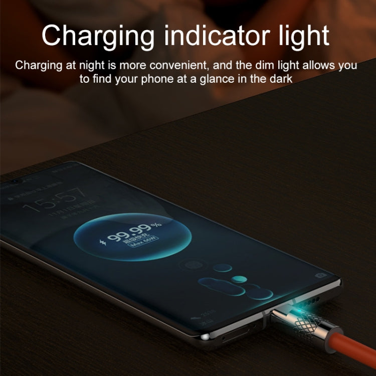 Mech Series 6A 120W USB to USB-C / Type-C Metal Plug Silicone Fast Charging Data Cable, Length: 1.8m(Blue) by buy2fix
