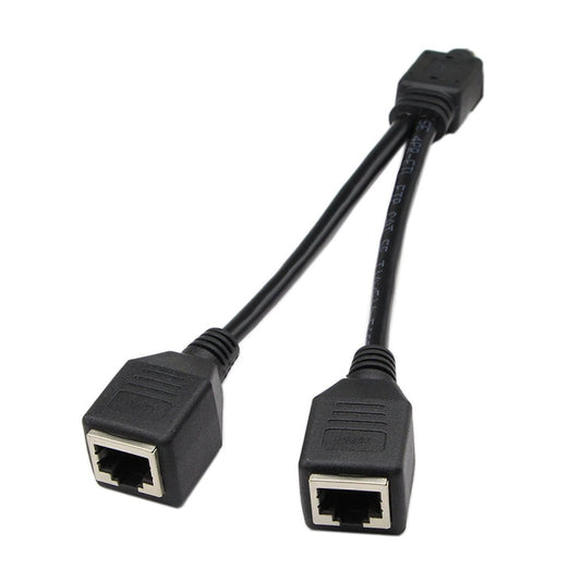 1 to 2 Socket LAN Ethernet Network CAT5 RJ45 Plug Splitter Adapter, Cable Length: 25cm by buy2fix