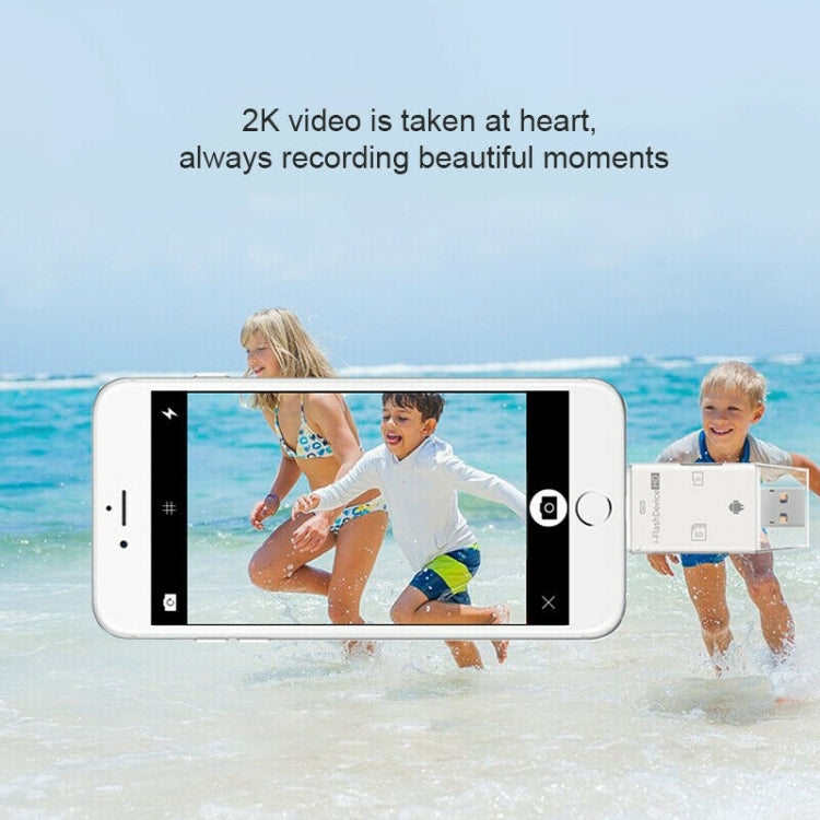 NK-208 3 in 1 i-Flash TF Card / SD Card Reader For 8 Pin + USB 2.0 + Micro USB Devices(Black) by buy2fix