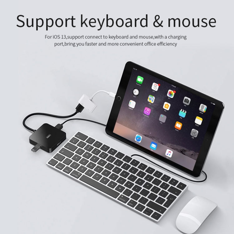 11cm 8 Pin Male to USB & 8 Pin Data Charging Cable Camera Reader Adapter, Support System above iOS 9.2 by buy2fix