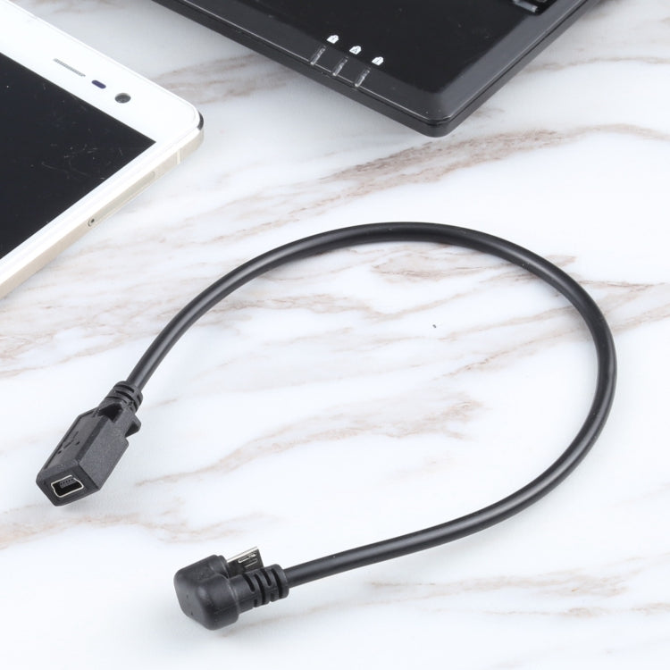 Mini USB Female to Micro USB Male Data Charging Cable by buy2fix