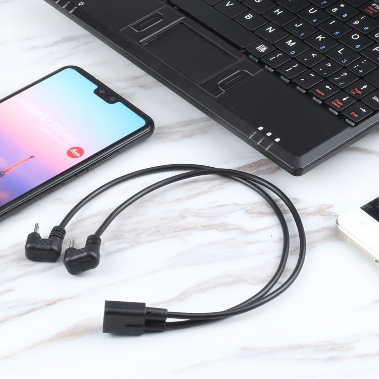 U-shaped USB-C / Type-C Male + Micro USB Male to Micro USB Female Cable by buy2fix