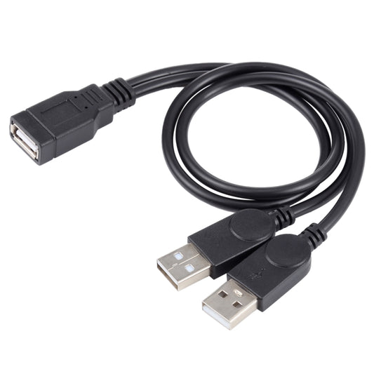 USB Female to 2 USB Male Cable, Length: About 30cm by buy2fix