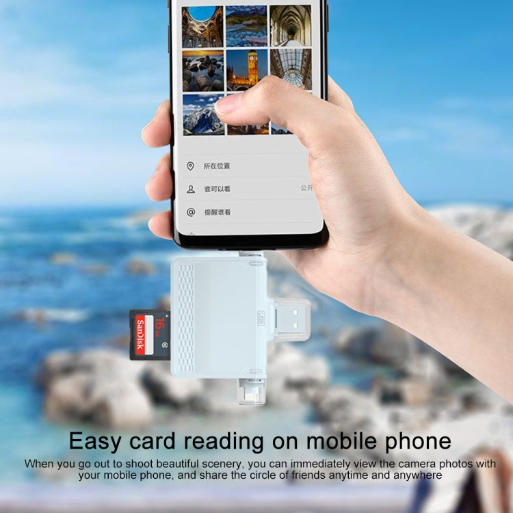 NK-939C 3 in 1 USB to USB-C / Type-C + 8PIN Multifunctional Docking Station (Grey) by buy2fix