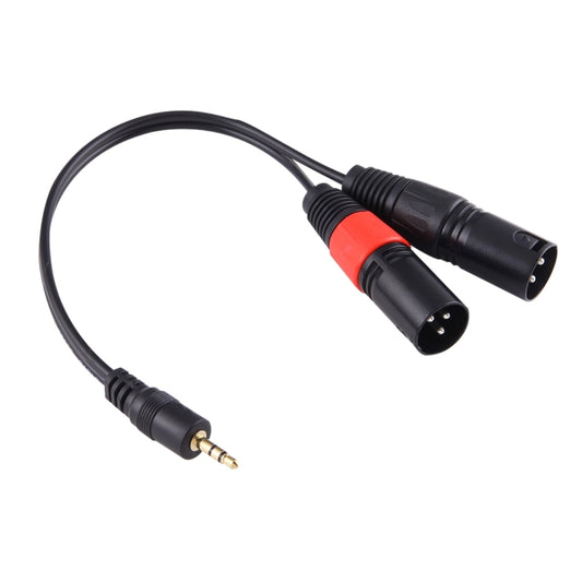 30cm Metal Head 3.5mm Male to 3 Pin XLR CANNON Male Audio Connector Adapter Cable by buy2fix