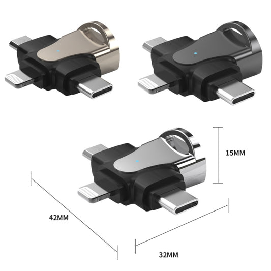 3 In 1 OTG Adapter (Silver) by buy2fix