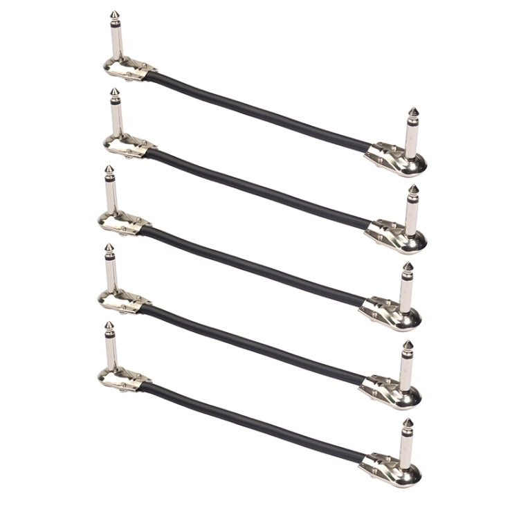 5 PCS TC095-15 6.35mm Male to Male Guitar Effector Connector Cable by buy2fix