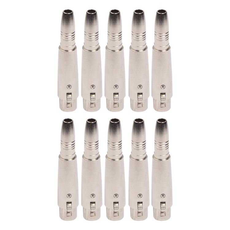 10 PCS LZ1163-1 6.35mm XRL Female to Female Audio Adapter by buy2fix