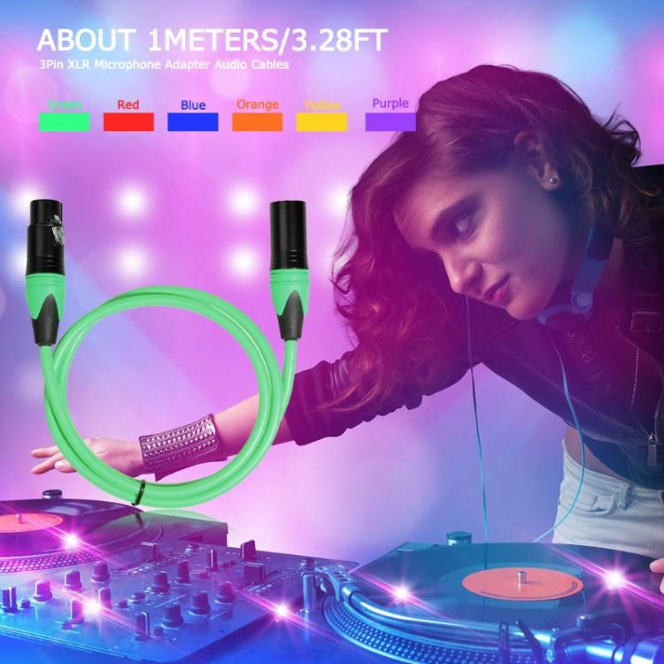 XRL Male to Female Microphone Mixer Audio Cable, Length: 1.8m (Purple) by buy2fix