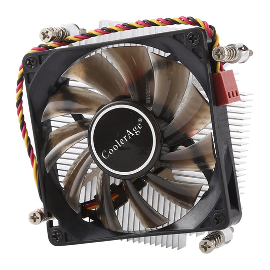 CoolerAge 1155-1U DC 12V 2000PRM 30.5cfm Copper Core Heatsink Hydraulic Bearing Cooling Fan CPU Cooling Fan for Intel 1150 1156 1151 by buy2fix