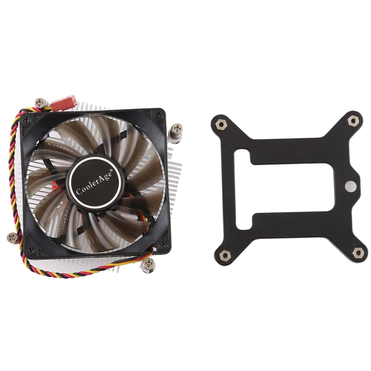 CoolerAge 1155-1U DC 12V 2000PRM 30.5cfm Copper Core Heatsink Hydraulic Bearing Cooling Fan CPU Cooling Fan for Intel 1150 1156 1151 by buy2fix