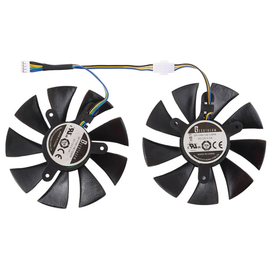 DC 12V 0.5A 4 Pin Female Original Desktop Computer Radiator Cooling Fan CPU Cooling Fan, Diameter: 8.5mm, Pairs by buy2fix