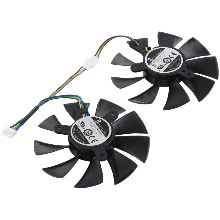 DC 12V 0.5A 4 Pin Female Original Desktop Computer Radiator Cooling Fan CPU Cooling Fan, Diameter: 8.5mm, Pairs by buy2fix