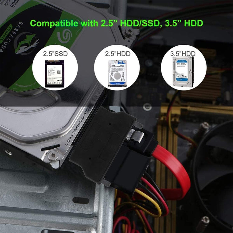 SATA 22 Pin Female to SLIMLINE SATA 13 Pin Male Adapter by buy2fix