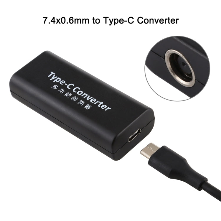 DC 7.4 x 0.6mm Power Jack Female to USB-C / Type-C Female Power Connector Adapter with 15cm USB-C / Type C Cable by buy2fix