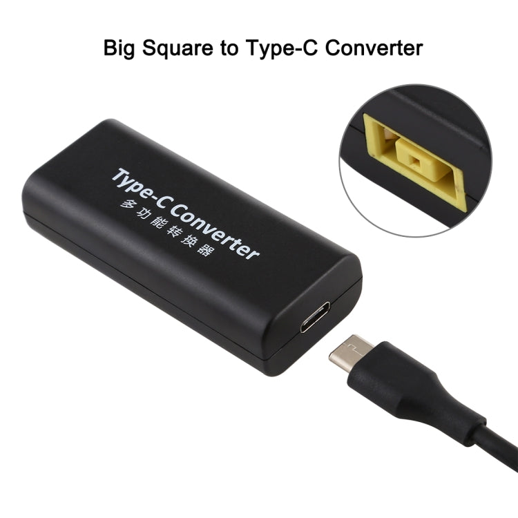 Big Square Female to USB-C / Type-C Female Power Connector Adapter with 15cm USB-C / Type C Cable by buy2fix