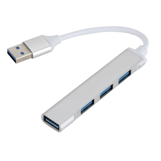 A809 USB 3.0 x 1 + USB 2.0 x 3 to USB 3.0 Multi-function Splitter HUB Adapter (Silver) by buy2fix