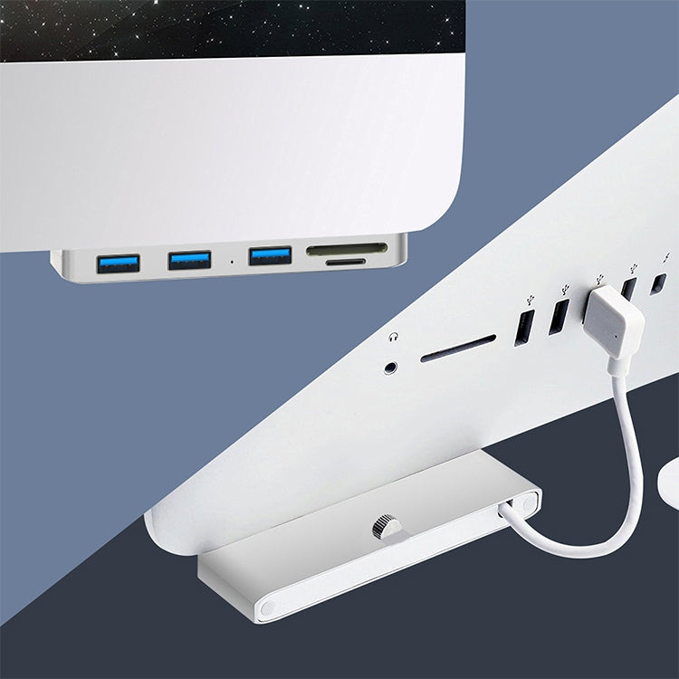 Rocketek For iMac USB3.0 x 3 + SD / TF Multi-function HUB Expansion Dock by ROCKETEK
