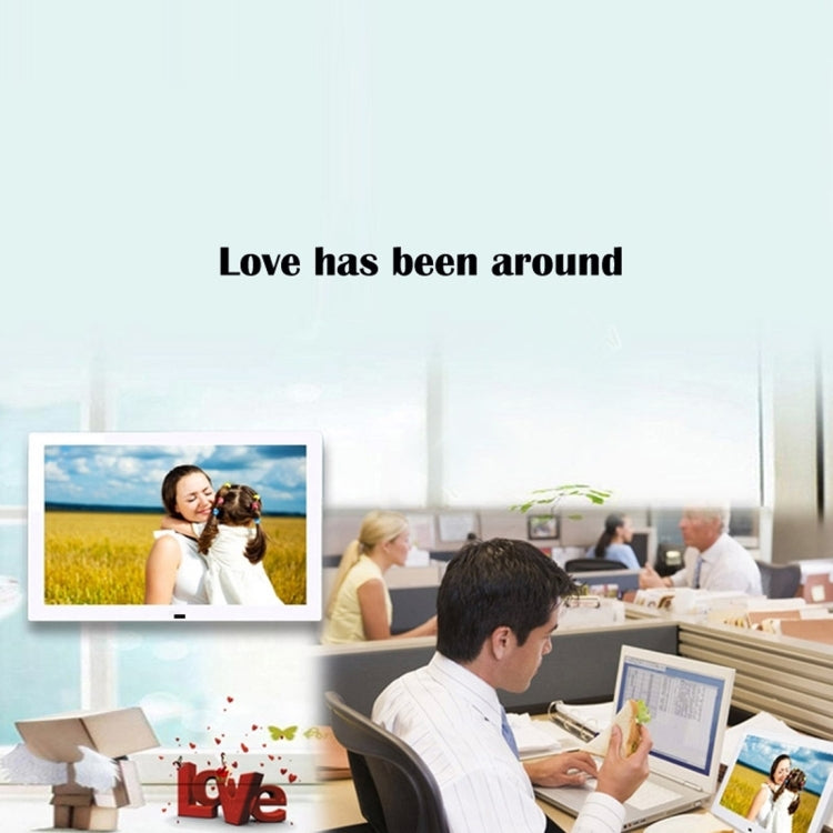 12.5 inch FHD LED Display Digital Photo Frame with Holder & Remote Control, MSTAR V56 Program, Support USB / SD Card Input (Black) by buy2fix