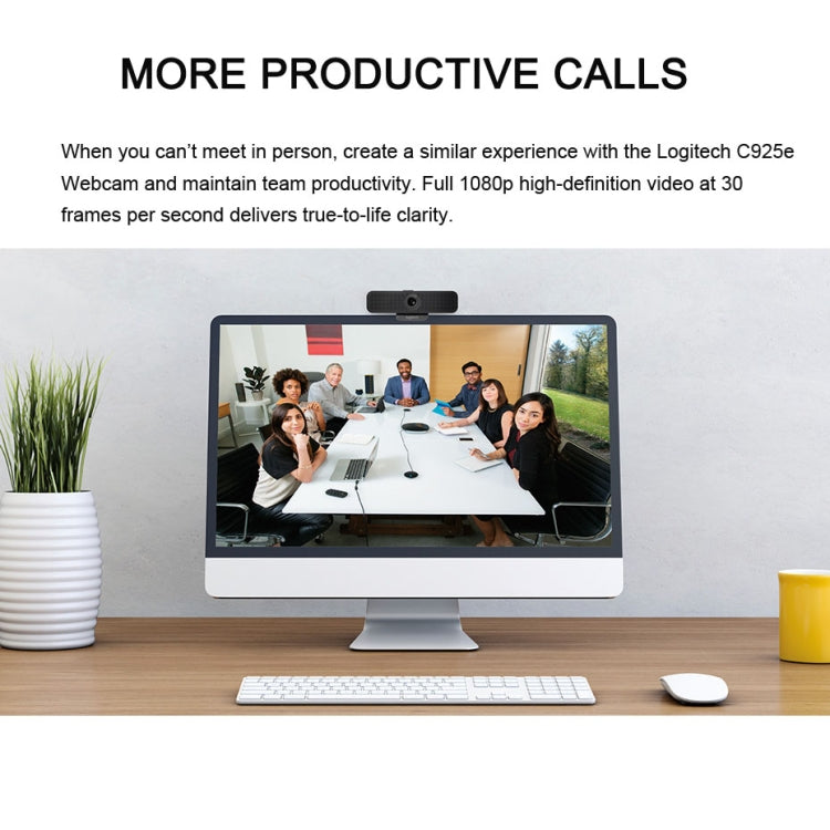 Logitech C925E 1080p HD Webcam with Integrated Security Cover(Black) by Logitech