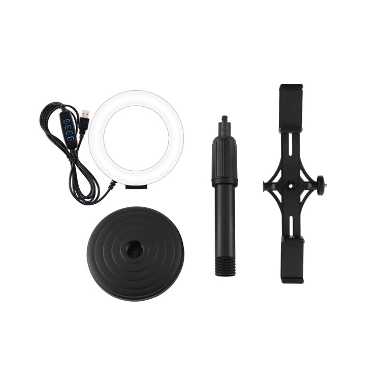 PULUZ 4.7 inch 12cm Ring Light Horizontal Dual Phone Brackets Desktop Holder Video Light Kits by PULUZ