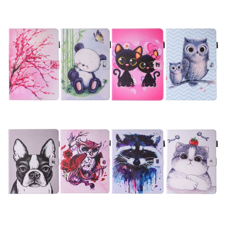 For iPad Air / iPad Air 2 Painting Colorful Raccoon Pattern Horizontal Flip Leather Case with Holder & Wallet & Card Slots & Pen Slot by buy2fix