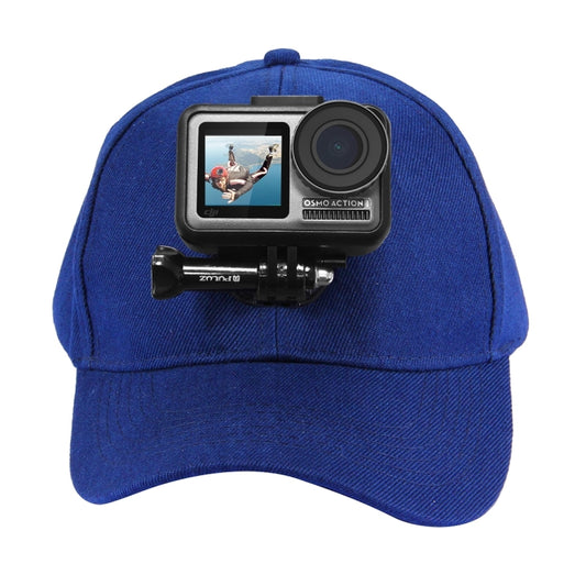 PULUZ Baseball Hat with J-Hook Buckle Mount & Screw for GoPro, DJI OSMO Action and Other Action Cameras(Blue) by buy2fix