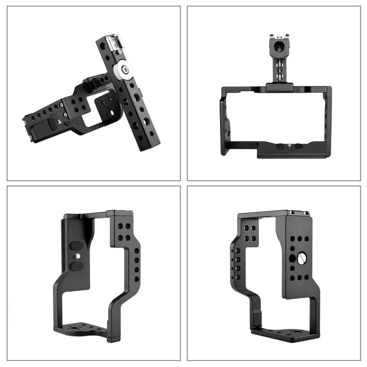 PULUZ Video Camera Cage Stabilizer with Handle for Sony A6600 / ILCE-6600(Black) by PULUZ