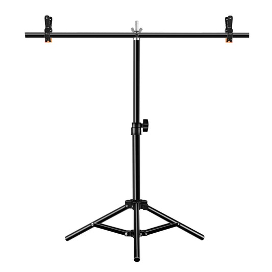 67cm T-Shape Photo Studio Background Support Stand Backdrop Crossbar Bracket with Clips, No Backdrop(Black) by PULUZ
