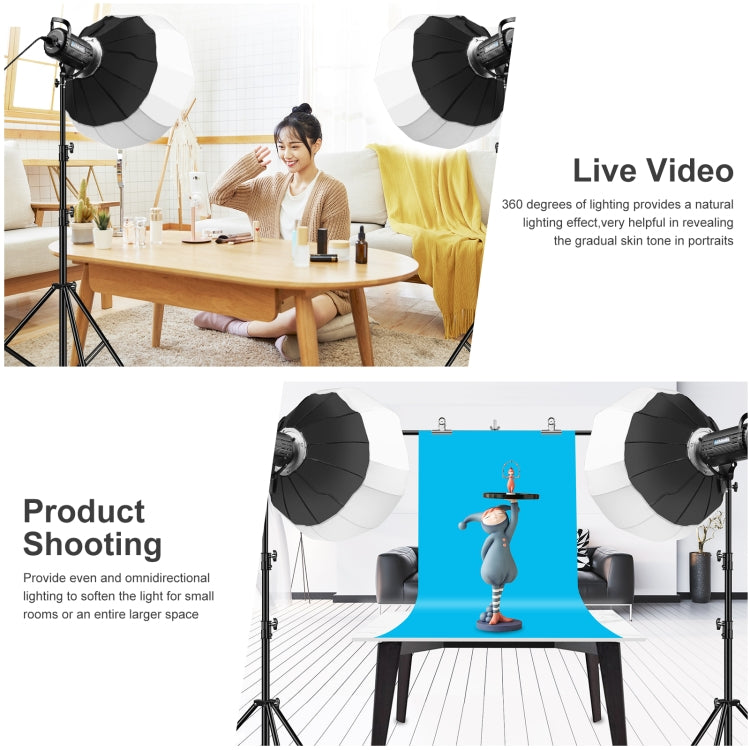 PULUZ 65cm Foldable Lantern Softbox SpeedLite Flash Light Foldable Diffuser by PULUZ