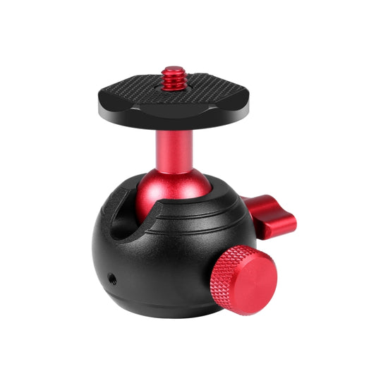 PULUZ 360 Degree Panoramic Metal Tripod Ball Head Adapter(Red) by PULUZ
