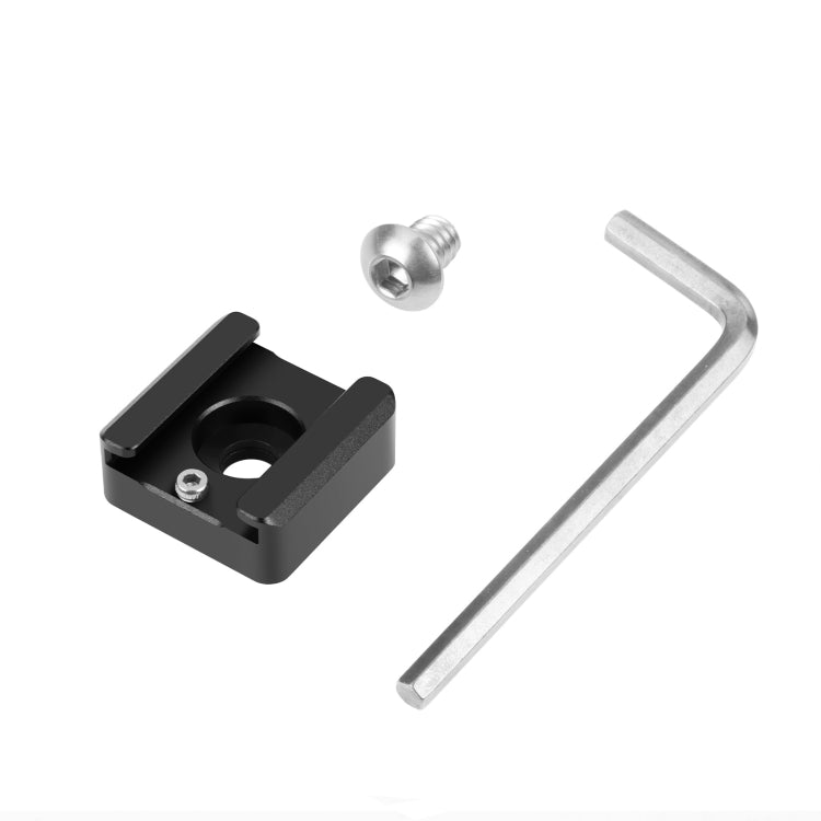 PULUZ Expand Cold Shoe Mount Adapter Microphone Flash Light Aluminum Alloy Holder Bracket (Black) by PULUZ