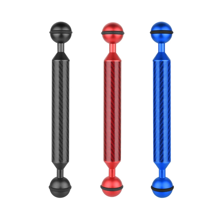 PULUZ 7 inch 18cm Length 20.8mm Diameter Dual Balls Carbon Fiber Floating Arm, Ball Diameter: 25mm(Blue) by PULUZ