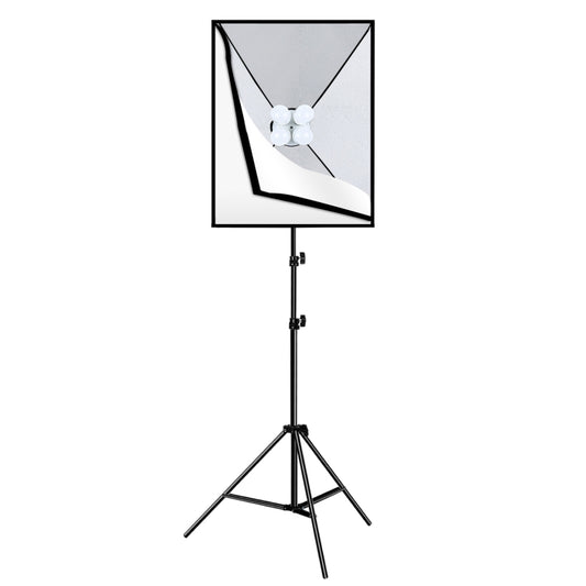 PULUZ 50x70cm Studio Softbox + 2m Tripod Mount + 4 x E27 20W 5700K White Light LED Light Bulb Photography Lighting Kit(EU Plug) by PULUZ