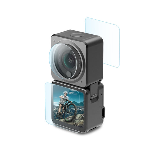 PULUZ 3 in 1 Lens + Front and Back LCD Display 9H 2.5D Tempered Glass Film for DJI Action 2 by PULUZ