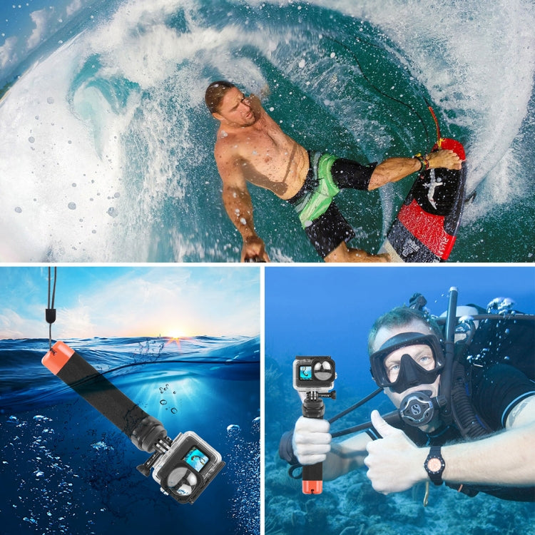 PULUZ Floating Foam Hand Grip Buoyancy Rods with Strap & Quick-release Base for GoPro, Insta360, DJI and Other Action Cameras(Orange) by PULUZ