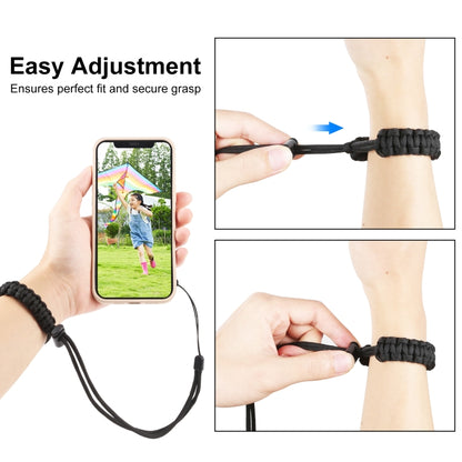 PULUZ Braided Sport Anti-lost Camera Adjustable Wrist Strap (Black) - DJI & GoPro Accessories by PULUZ | Online Shopping UK | buy2fix