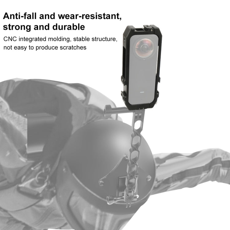 PULUZ Protective Cage Rig Housing Frame with Cold Shoe Mounts & Magnetic Folding Tripod Adapter for Insta360 ONE X2(Black) by PULUZ