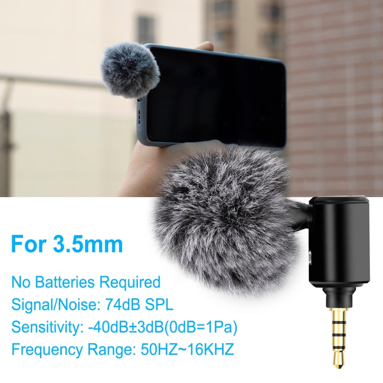 PULUZ 3.5mm Jack Mobile Phone Single Directional Adjustable Microphone(Black) by PULUZ