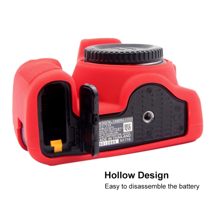 PULUZ Soft Silicone Protective Case for Nikon D3500(Red) by PULUZ